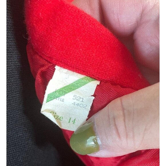 Vintage 50s skirt, 100% wool red pencil skirt, Koret of California, XSmall - Picture 7 of 7